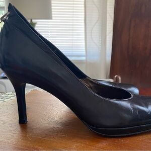 Stuart Weizmann Women's Brown Leather Round Toe Pumps Size 9.5